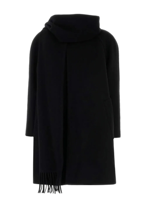 Balenciaga fringe-detail coat - Black