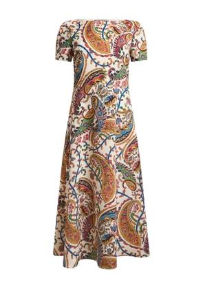 ETRO paisley-print midi dress - Neutrals