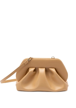 Themoirè gathered clutch bag - Neutrals