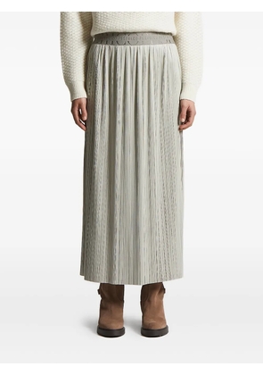 Peserico pleated logo-waistband skirt - Neutrals
