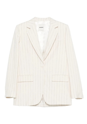 SANDRO striped-pattern blazer - Neutrals