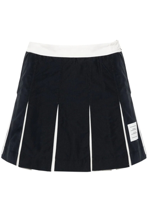 Thom Browne pleated ripstop miniskirt - Blue