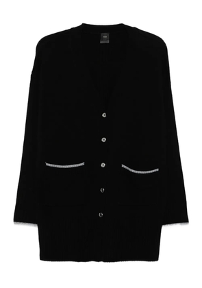 PINKO ribbed-knit cardigan - Black