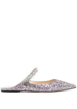 Jimmy Choo Bing crystal-embellished mules - Purple