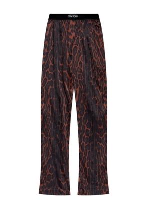 TOM FORD leopard-print sleep pants - Brown