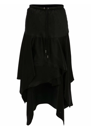 JW Anderson layered asymmetric midi skirt - Black