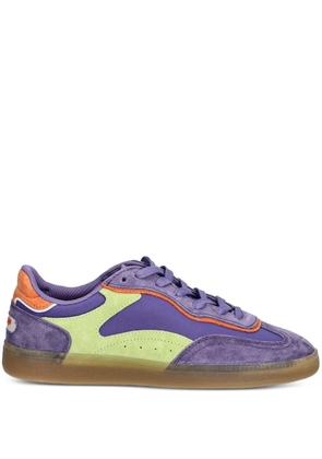 Hoff lace-up panelled suede sneakers - Purple