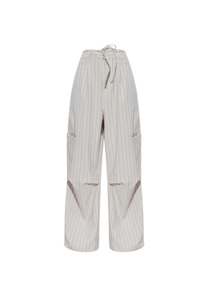 Y-3 striped cutout trousers - Neutrals