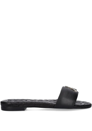 Patrizia Pepe leather slides - Black