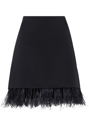 Brunello Cucinelli feather-trimmed miniskirt - Black