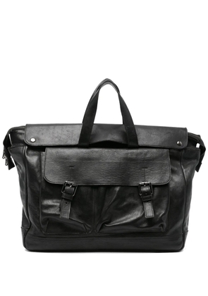 SOMMET buckle-fastening calfskin backpack - Black