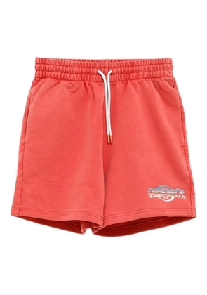 Casablanca elasticized-waistband logo-print shorts - Red
