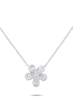 LB Exclusive flower-pendant diamond necklace - Silver