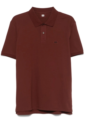 C.P. Company logo-patch polo shirt - Brown