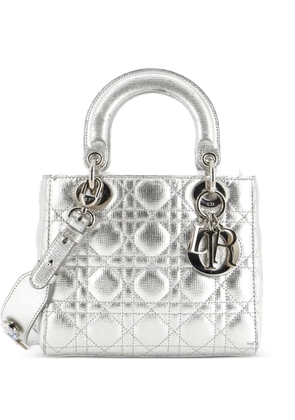 Christian Dior Pre-Owned My ABCDior Lady Dior Bag Metallic Cannage Quilt Leather shoulder bag - Silver