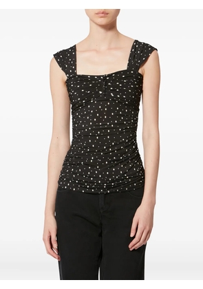 ISABEL MARANT polka-dot gathered Gemina top - Black