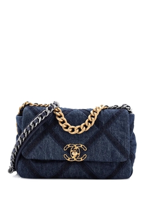 CHANEL Pre-Owned 19 Flap Bag Quilted Denim Medium shoulder bag - Blue