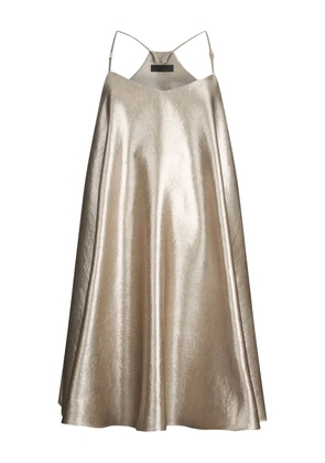 LIU JO laminated crepe dress - Gold