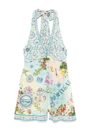 Camilla silk jumpsuit - Blue