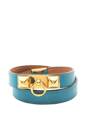 Hermès Pre-Owned 2013 Rivale Double Tour leather bracelet - Gold