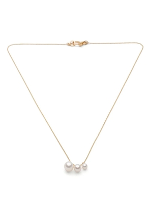 Sophie Bille Brahe 14kt yellow gold Stella pearl pendant necklace