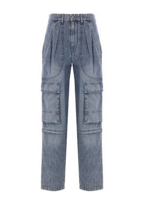 MARANT ÉTOILE pleat-pocket cargo jeans - Blue