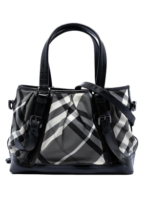 Burberry Pre-Owned 2000-2017 Beat Check Nylon Lowry satchel - Black