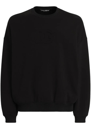 Dolce & Gabbana logo-embossed sweatshirt - Black