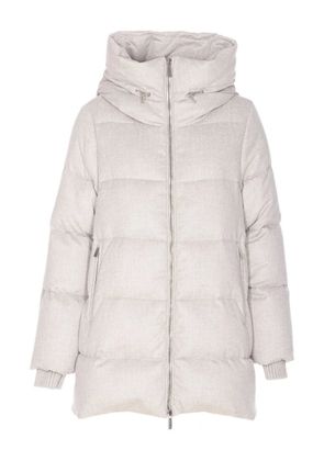 Moorer Carinzia padded-hooded jacket - Neutrals