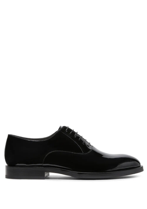 Brunello Cucinelli patent-leather laced oxford shoes - Black