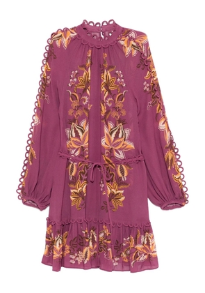 FARM Rio ruffled floral mini dress - Pink