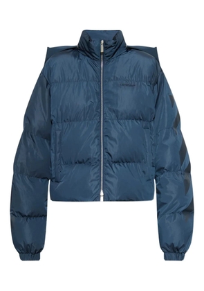 Off-White arrow-print padded jacket - Blue