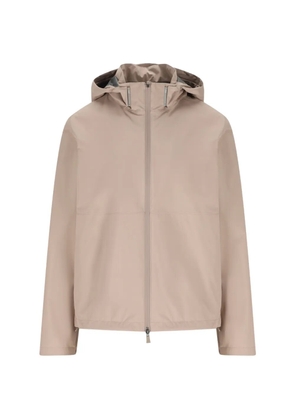 Herno zip hooded jacket - Neutrals