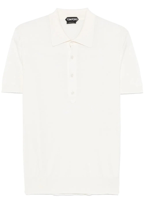 TOM FORD fine-knit polo shirt - Neutrals
