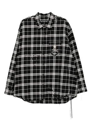 Mastermind World logo-embroidered shirt - Black