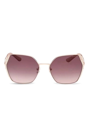 GUESS EYEWEAR geometric-frame sunglasses - Gold