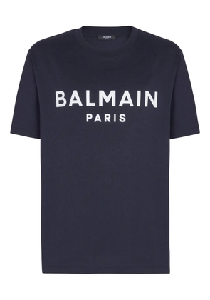 Balmain printed cotton T-Shirt - Blue