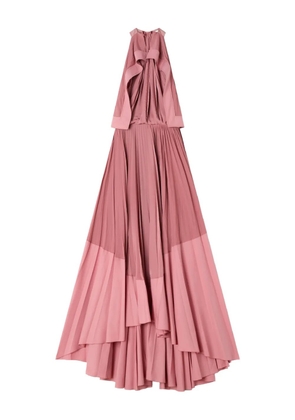Lanvin pleated halterneck maxi dress - Pink