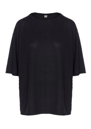 TOTEME crew-neck short-sleeves T-shirt - Black