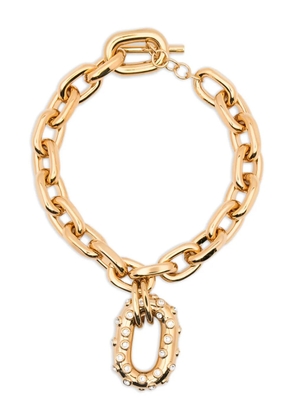 Rabanne crystal-embellished chain necklace - Gold