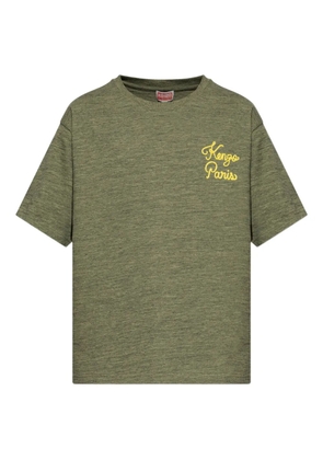 Kenzo logo-embroidered T-shirt - Green