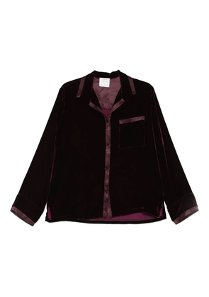 Forte Forte chest-pocket satin-trim shirt - Red