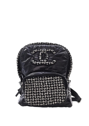 CHANEL Pre-Owned 2020 Nylon and Tweed Coco Neige backpack - Black