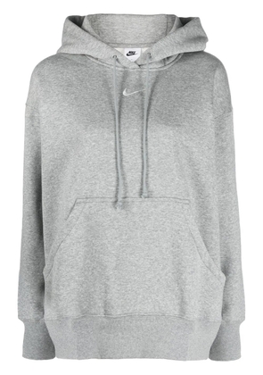 Nike oversize mélange drawstring hoodie - Grey