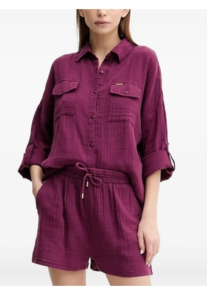 Melissa Odabash Elena double-pocket shirt - Red
