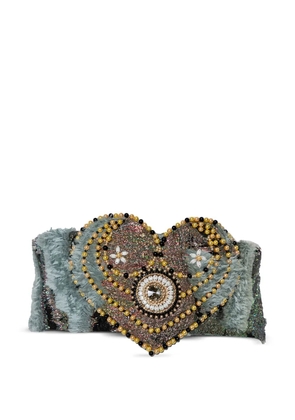 Reem Acra beaded-embellishment belt - Blue