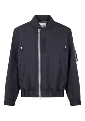 sacai zip-fastening pocket bomber jacket - Black