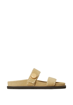 Tory Burch button strap slide sandals - Neutrals