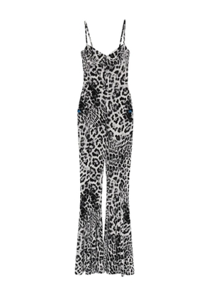 Norma Kamali leopard-print jumpsuit - Black