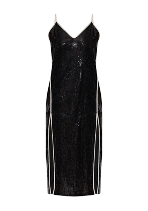 Palm Angels sequinned split-detail mini dress - Black